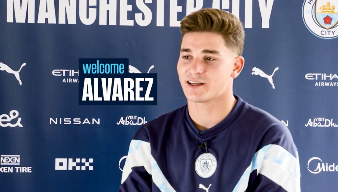 Julian Alvarez' first Man City interview! | Hear our new Argentinian forward chat!