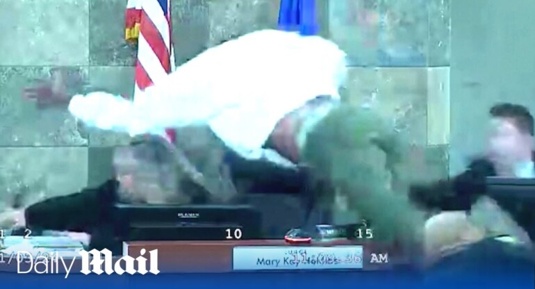 Felon attacks US judge moments after claiming he’s ’not committing crimes’ anymore