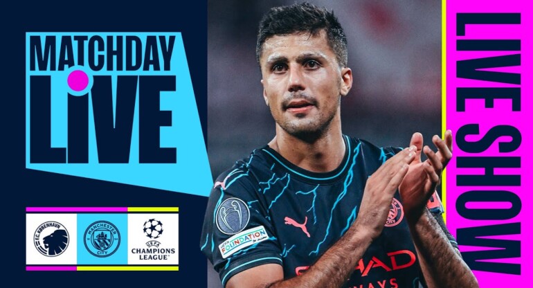 MATCHDAY LIVE! THE CHAMPIONS LEAGUE RETURNS! FC Copenhagen v Man City | UEFA Champions League