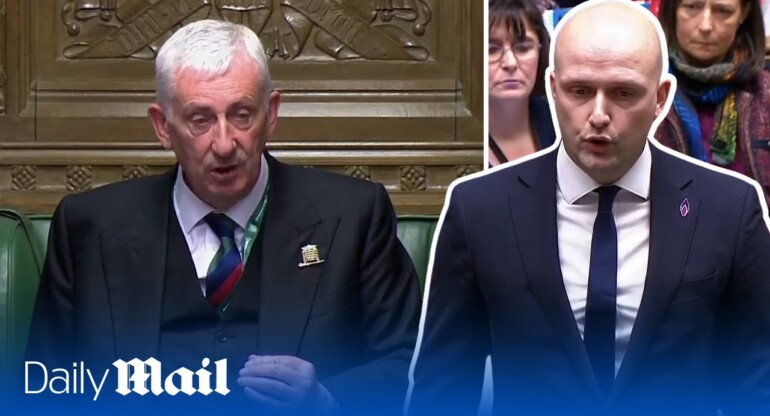 Sir Lindsay Hoyle apologises to the Commons amid shouts of “resign” from MPs