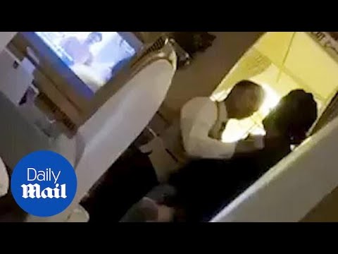 Shocking moment passenger headbutts air steward on Emirates flight out of Dubai