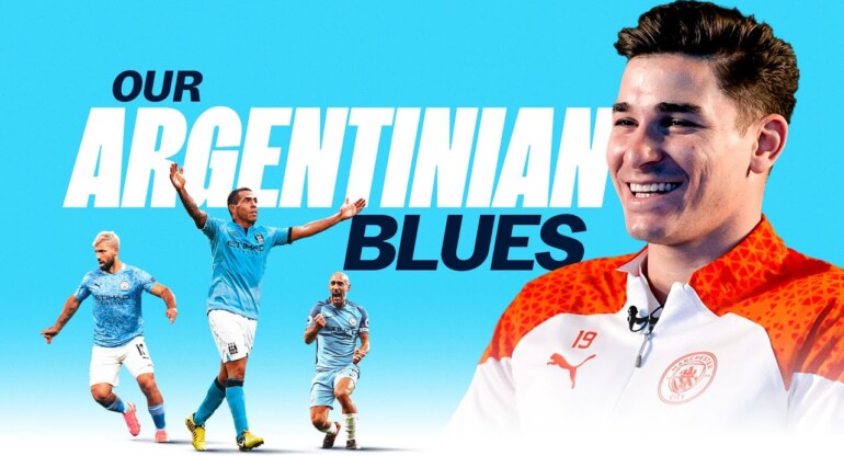 Julian Alvarez on 🇦🇷 OUR ARGENTINIAN BLUES 🇦🇷 | Aguero, Tevez, Demichelis and more!