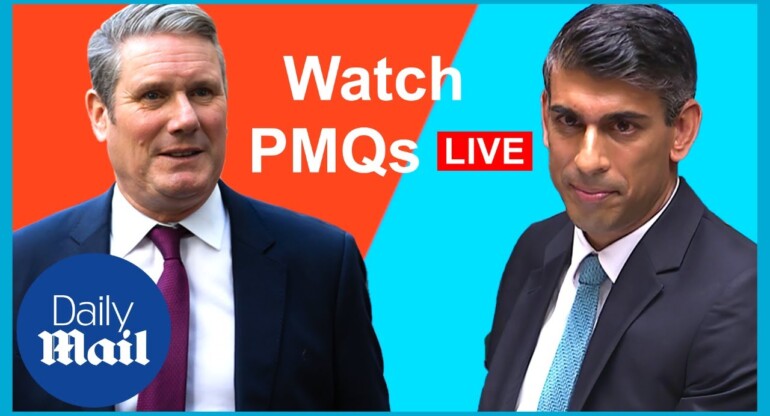 LIVE: PMQs today - British Prime Minister Sunak takes questions in parliament