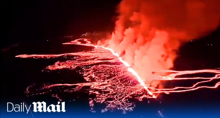 Iceland's volcano erupts for the fourth time in four months forcing evacuations
