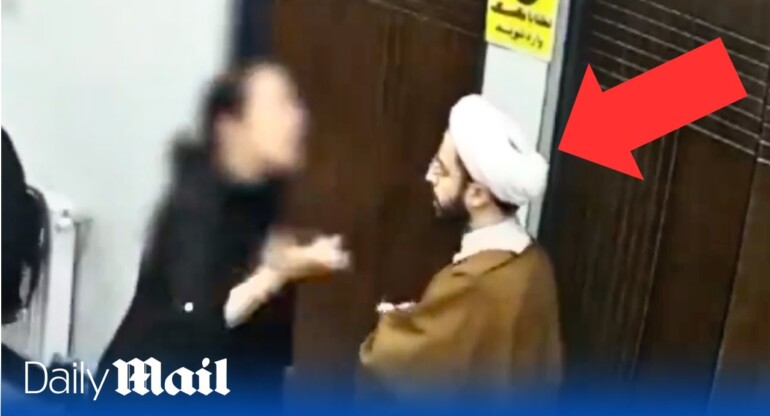 Brave Iranian woman confronts cleric who tried to report her for not wearing a veil