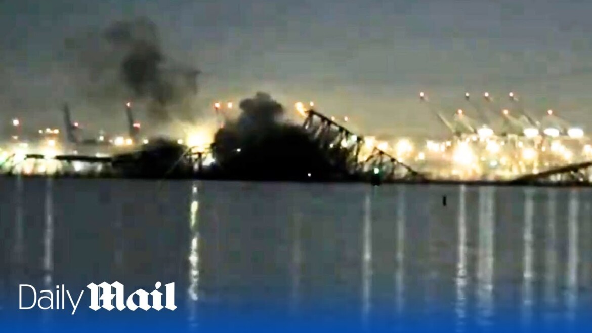 LIVE: Baltimore bridge collapse after ship collision