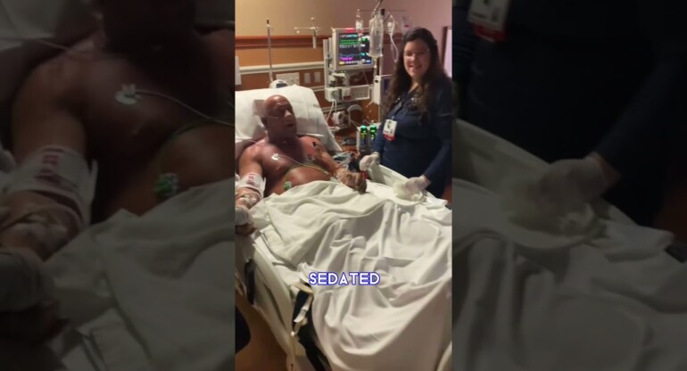 UFC heavyweight champion Mark Coleman is awake in hospital after saving his parents from a fire!
