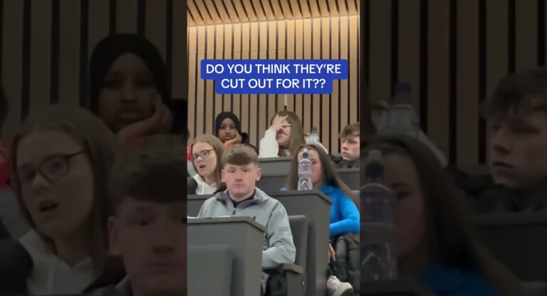 Medical students CAN'T WATCH C-section video 🫣