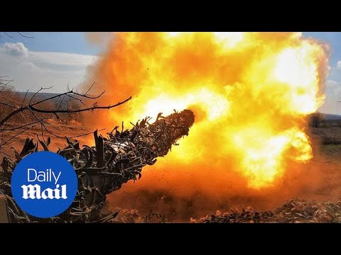 Russian soldier crashes into a tree after running his car over a Ukrainian mine