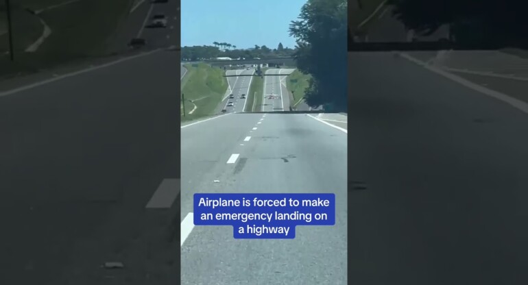 Airplane FORCED to make emergency landing on highway