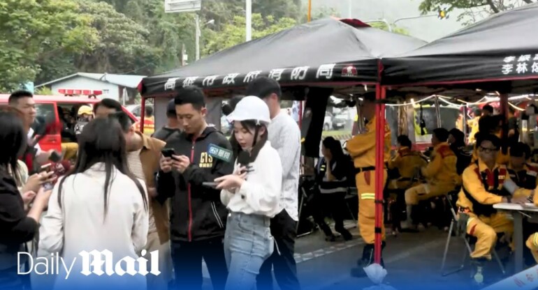 LIVE: Taiwan earthquake - rescuers evacuate people trapped at the Taroko National Park