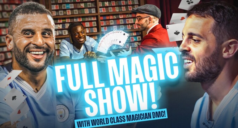 FULL MAGIC ROUTINE! 🎩  | Man City react to incredible illusions from DMC!