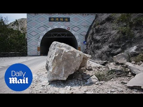 Taiwan earthquake: Building collapses on busy street as powerful tremor hits
