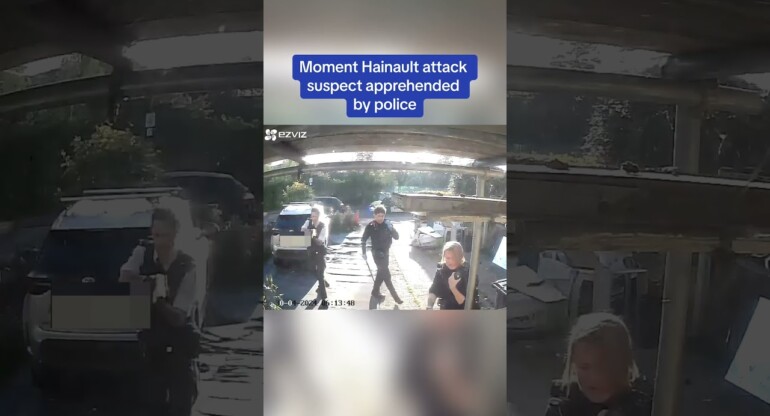 This is the moment Hainault attack suspect was apprehended by police
