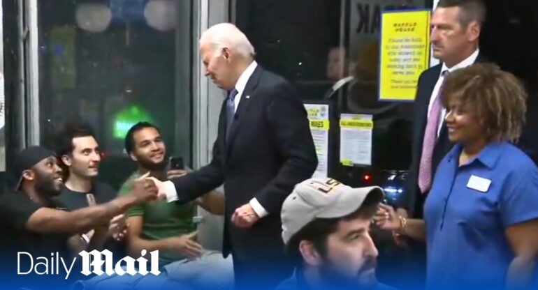 Biden grilled over debate performance from patrons at Waffle House