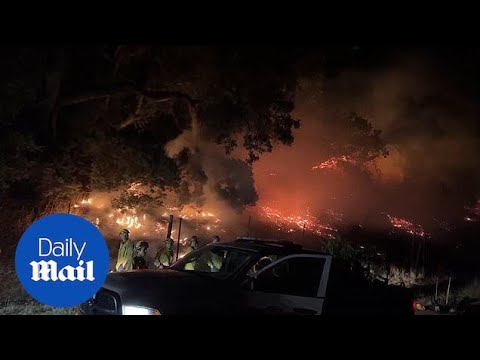 Fast-moving California wildfire burns over 12,000 acres