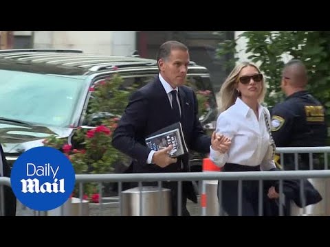 Hunter Biden and wife Melissa Cohen-Biden arrive at court
