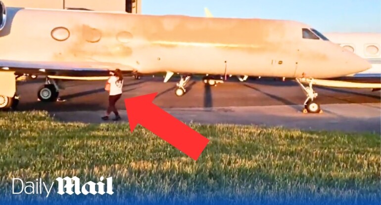 Just Stop Oil break into VIP airfield and spray paint over planes where Taylor Swift's jet landed