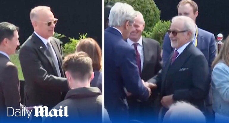Tom Hanks and Steven Spielberg attend D-Day anniversary ceremony