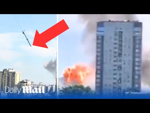 Kyiv children's hospital: Moment Russian Kh-101 missile strikes