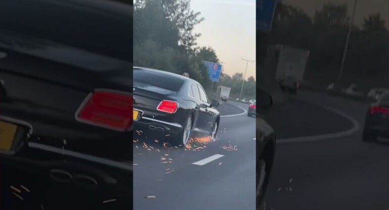 $230,000 Bentley was driven down the motorway while missing a wheel!