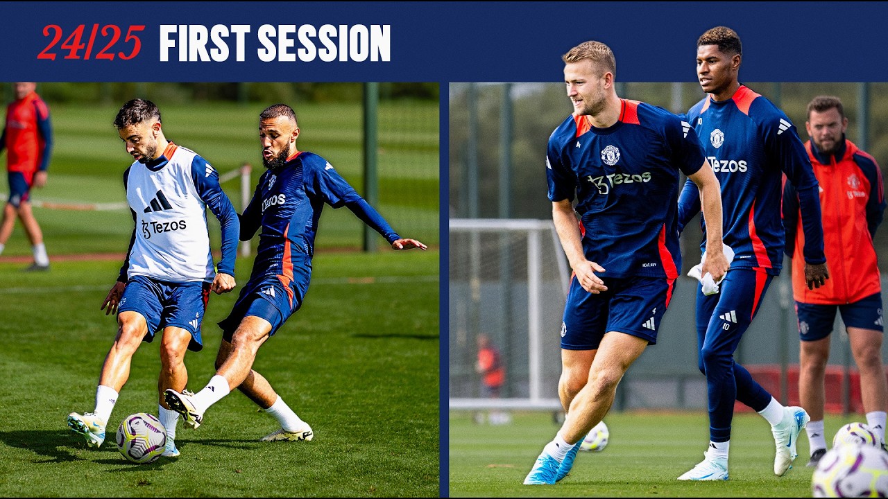your local bury taxi august 15, 2024 de ligt & mazraoui's first training session 🤩