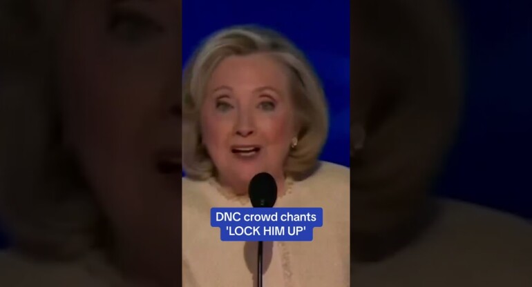 DNC crowd shouts 'LOCK HIM UP' about Trump during Hillary Clinton speech