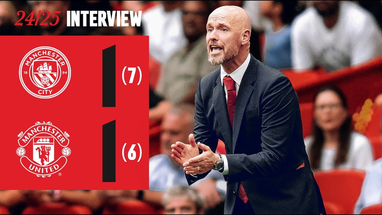 your local bury taxi august 10, 2024 ten hag reacts 🗣️ | man city (7) 1-1 (6) man utd