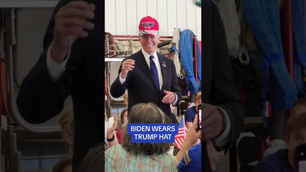 your local bury taxi september 12, 2024 joe biden wears a trump hat 🤣