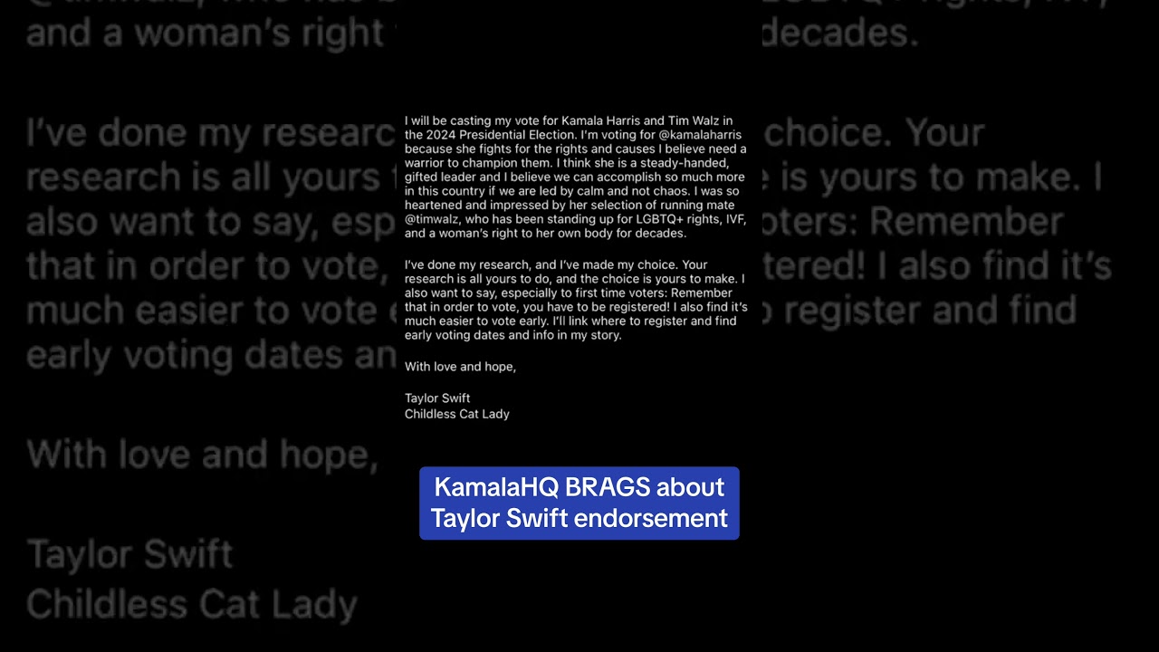 your local bury taxi september 12, 2024 kamalahq brags about taylor swift endorsement!