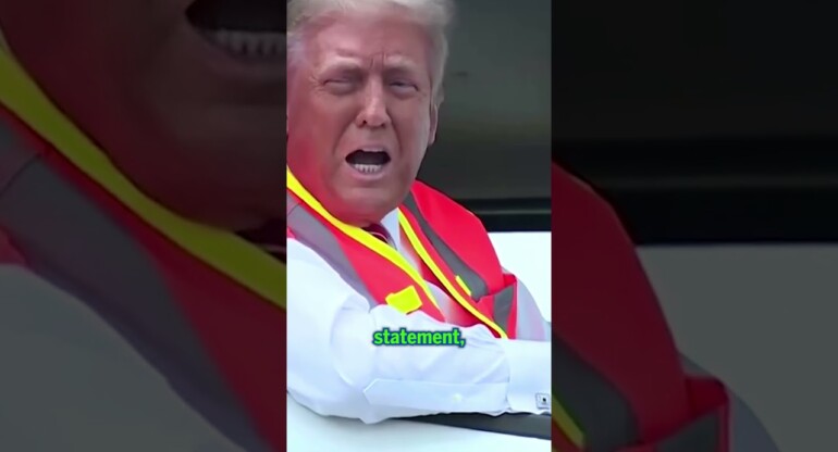 Trump trolls Harris and Biden by riding a GARBAGE TRUCK to his Wisconsin rally