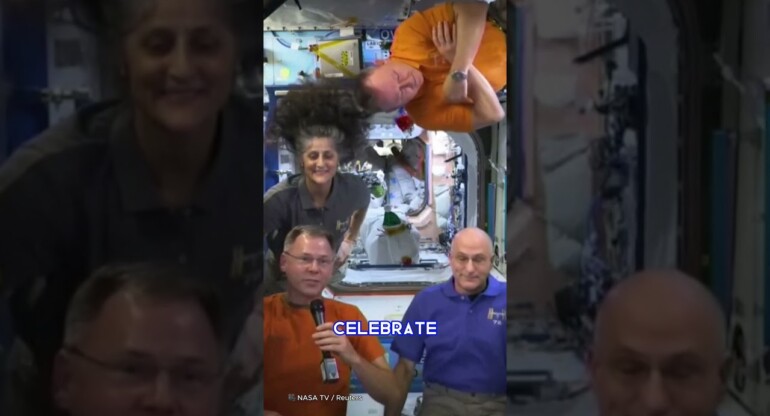 NASA astronauts celebrate Thanksgiving!