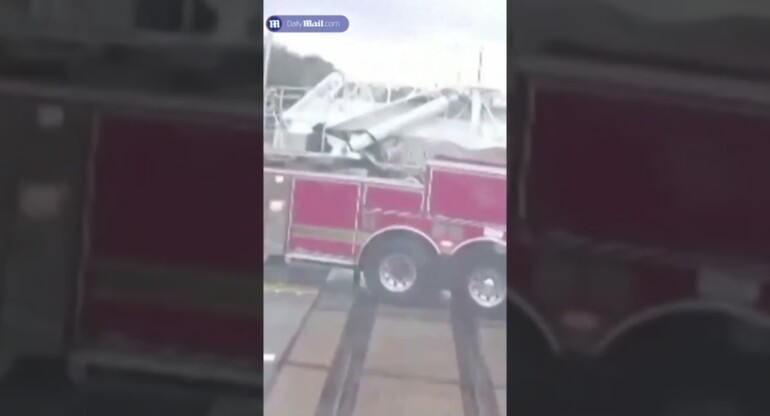 Florida train COLLIDES with fire truck