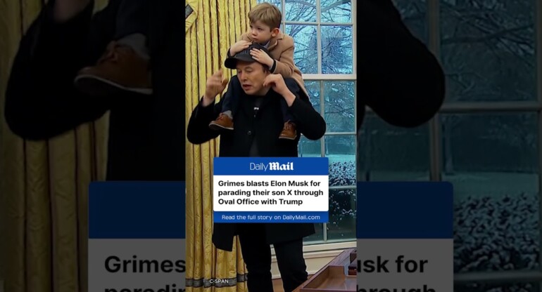 Grimes BLASTS Elon Musk for parading their son X through Oval Office