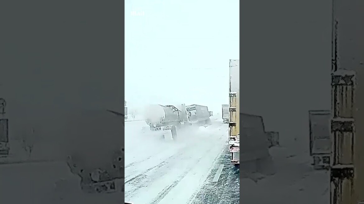 your local bury taxi february 13, 2025 snow covered roads cause chaos for semi-trailer trucks