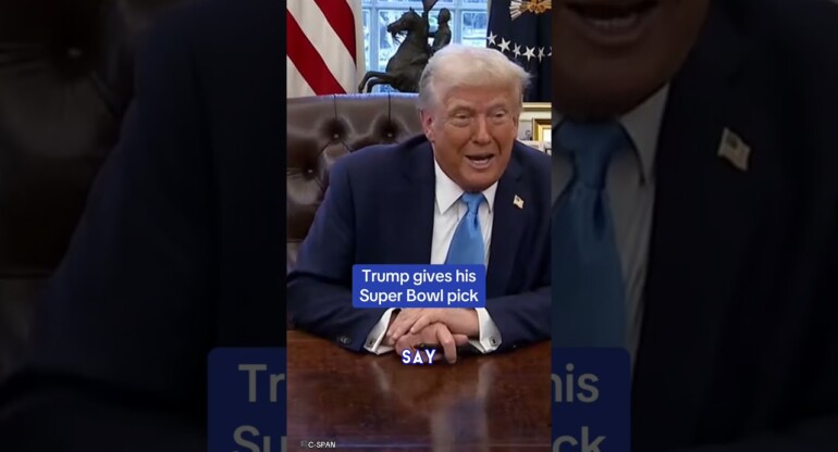 Trump gives his Super Bowl pick