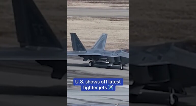 U.S. shows off latest fighter jets